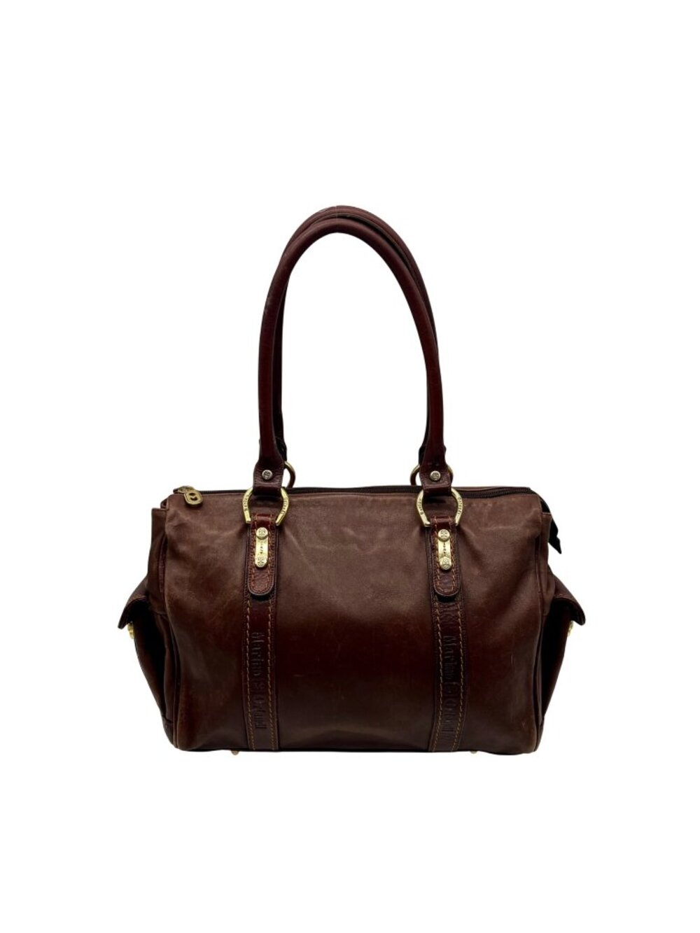 Marino Orlandi Brown Leather Satchel Bag